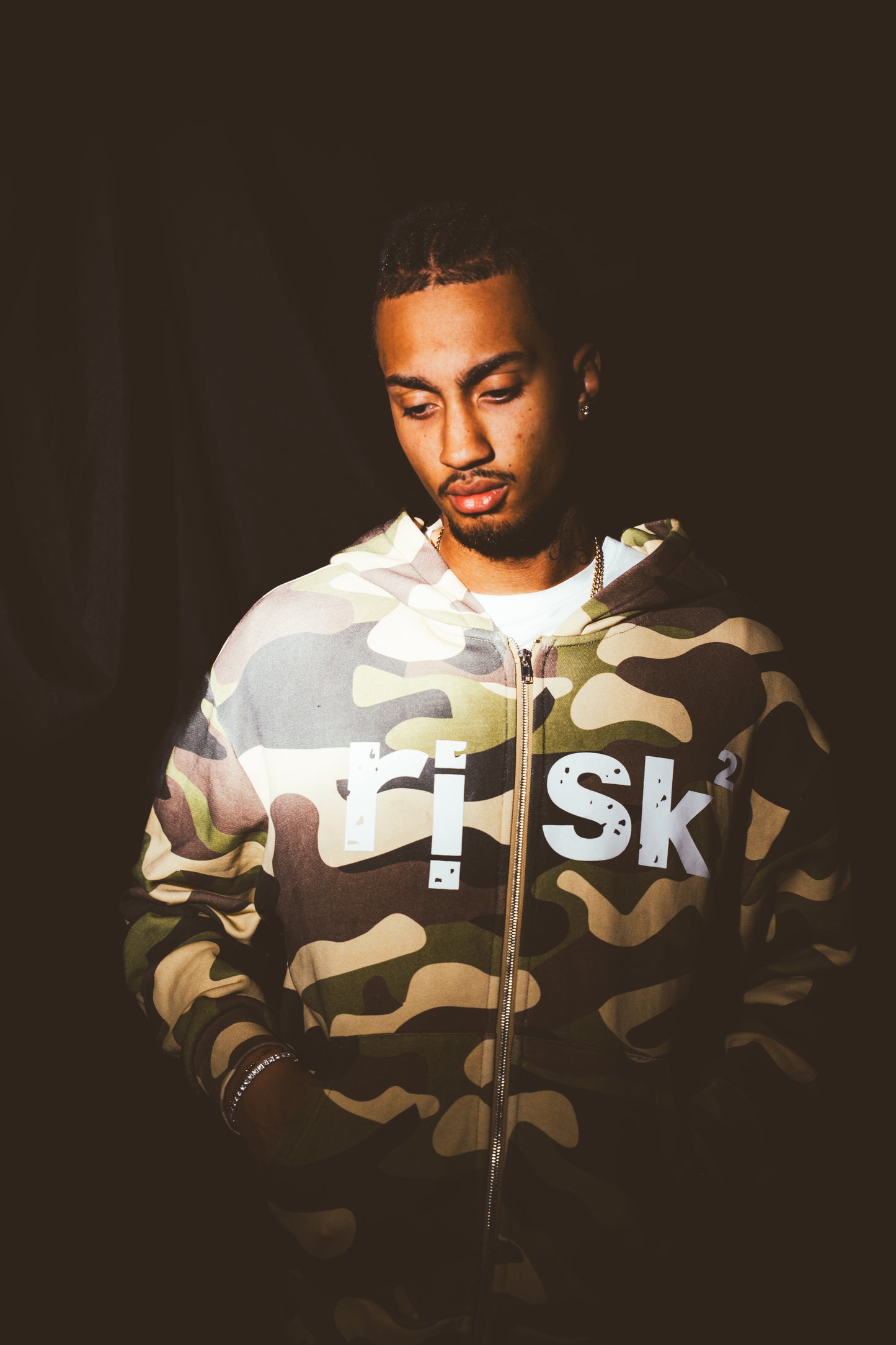 “risk2” Camo Hoodie