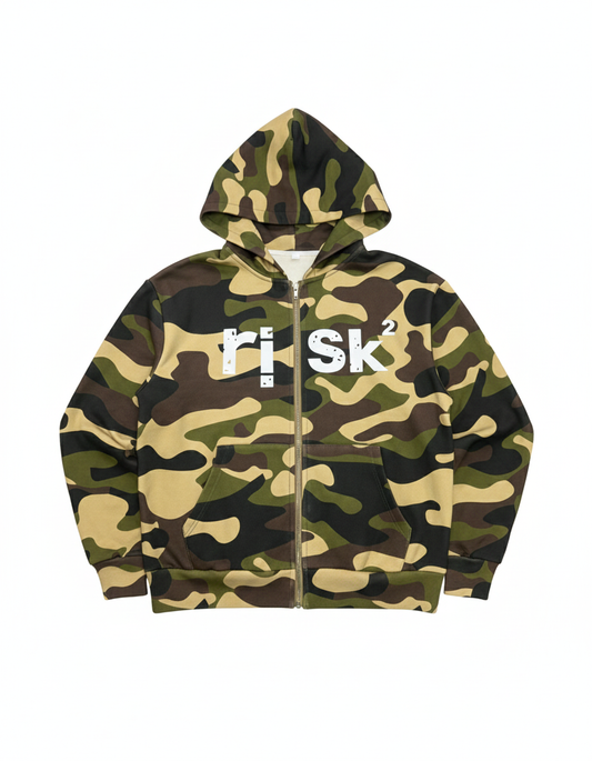“risk2” Camo Hoodie